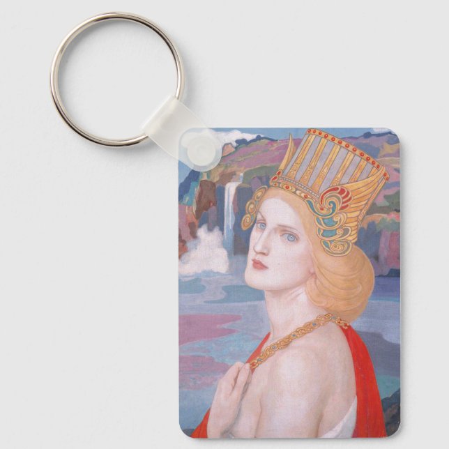 Chaveiro Aoife, c. 1914 por John Duncan (Frente)