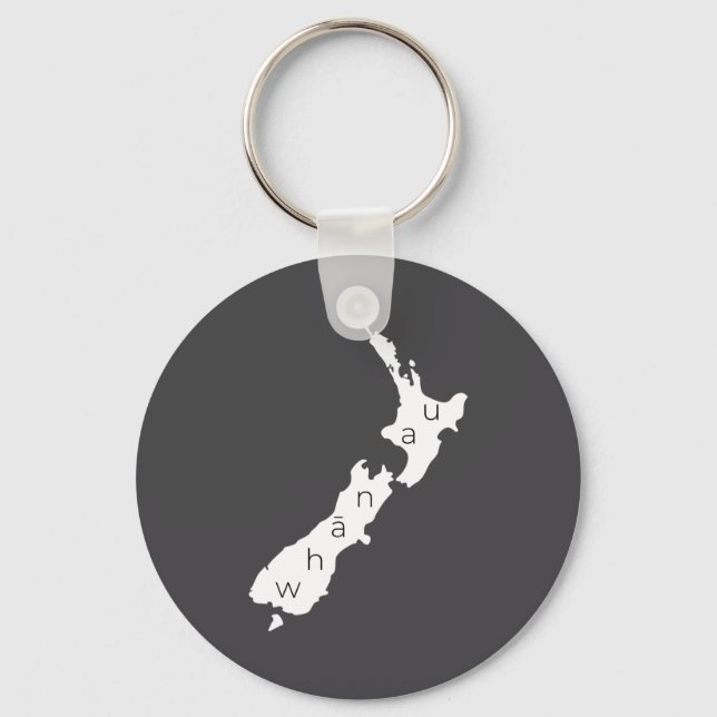 Chaveiro Aotearoa New Zealand With Kiwi Whanau Maori  (Frente)