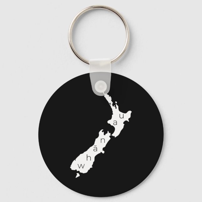 Chaveiro Aotearoa New Zealand With Kiwi Whanau Maori  (Frente)