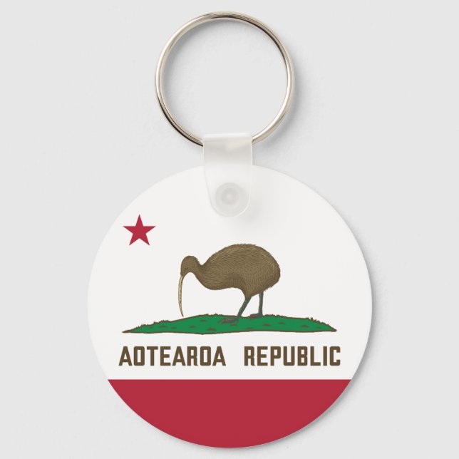 Chaveiro Aotearoa República Kiwi - Bandeira Nova Zelândia (Frente)