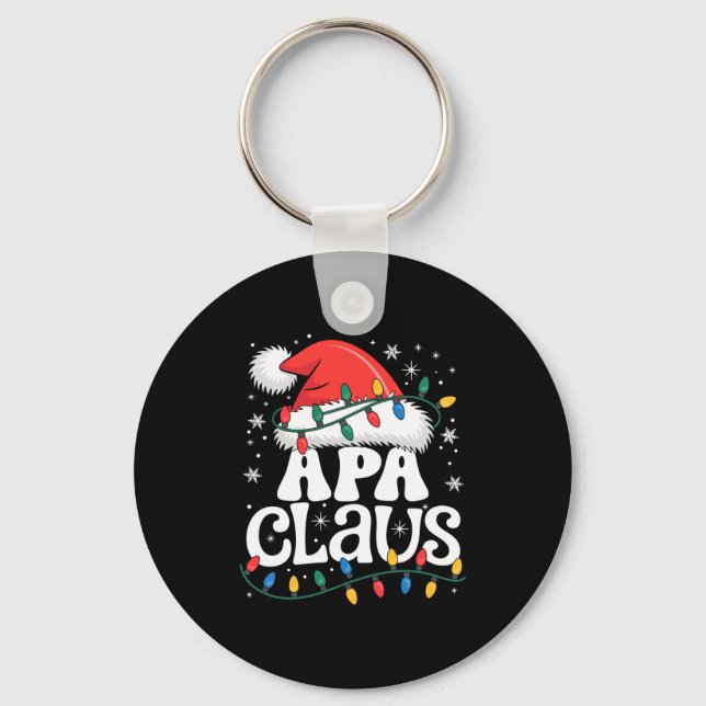 Chaveiro Apa Claus Funny Xmas Christmas Grandma Holiday Sty (Frente)