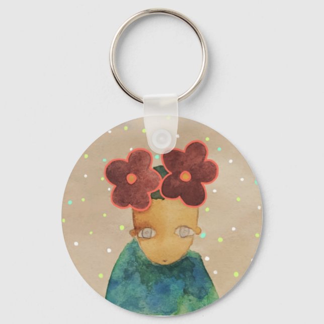 Chaveiro Apaixonado pelas flores (Frente)