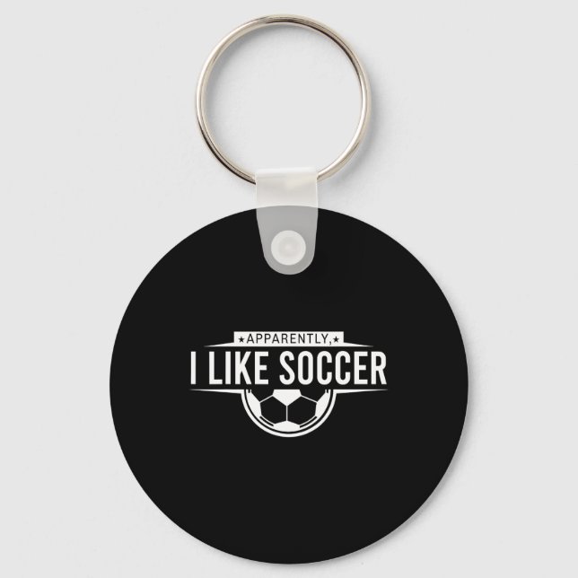 Chaveiro Aparentemente Eu Gosto de Futebol – Design Diverti (Frente)