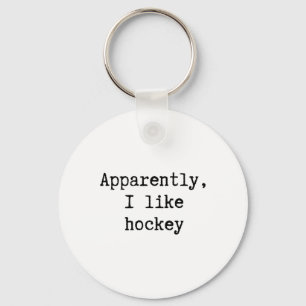 Chaveiro Aparentemente Eu Gosto de Hockey Mãe Pai Irmã Pão