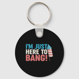 Chaveiro Apenas Aqui Para Camiseta Ng 4 De Julho Fogo De Ar