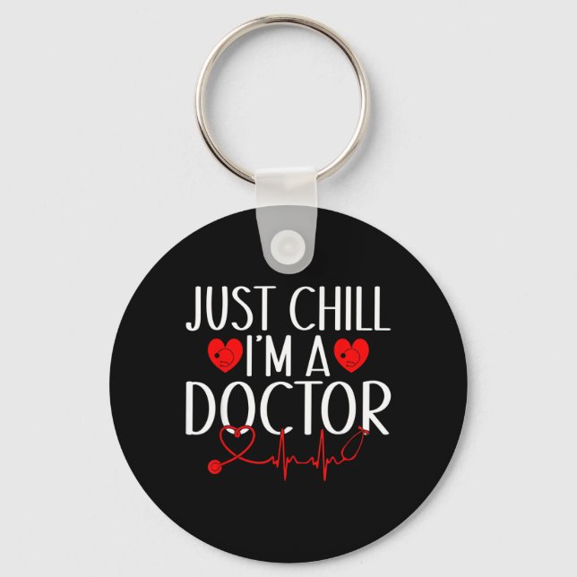 Chaveiro Apenas Relaxe sou um Médico (Frente)
