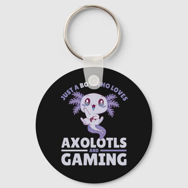 Chaveiro Apenas Um Menino Que Ama Axolotls E Jogos (Frente)