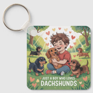 Chaveiro Apenas um Menino que Ama Dachshunds