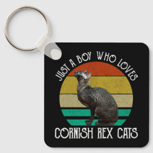 Chaveiro Apenas um menino que ama gatos Cornish Rex