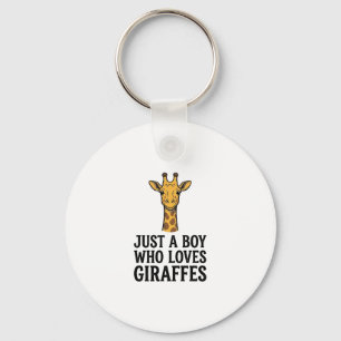 Chaveiro Apenas um Menino que Ama Girafas Camiseta Girafa F