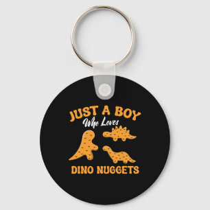 Chaveiro Apenas um menino que ama nuggets de frango dino di