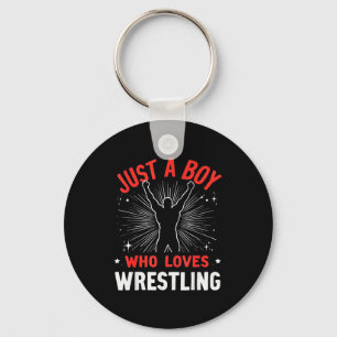Chaveiro Apenas um menino que ama wrestling, menino lutador