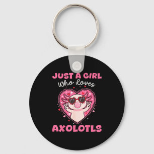 Chaveiro Apenas Uma Garota Que Ama Axolotes Camisetas Fofo 