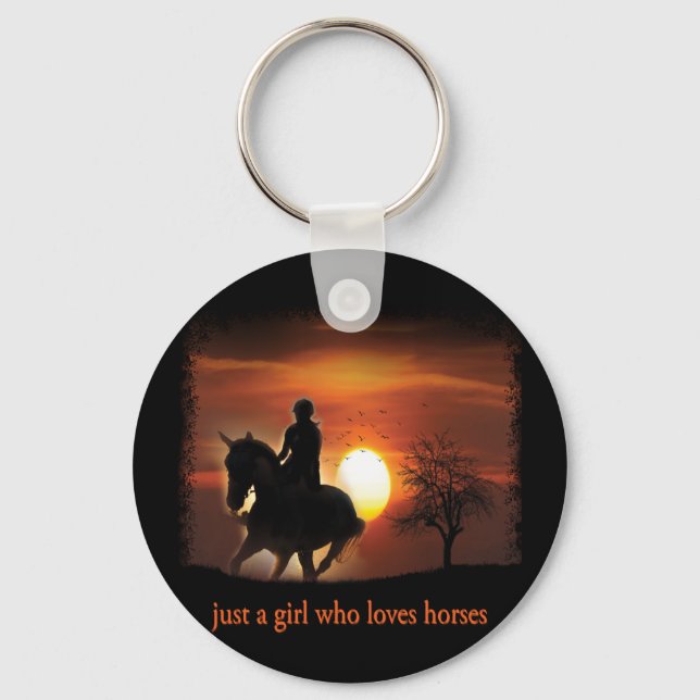 Chaveiro apenas uma garota que ama cavalos (Frente)