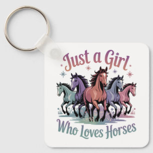 Chaveiro Apenas uma garota que ama cavalos