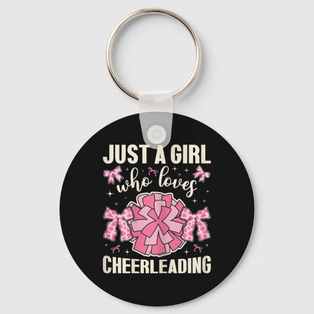 Chaveiro Apenas Uma Garota Que Ama Cheerleading Impressão d (Frente)