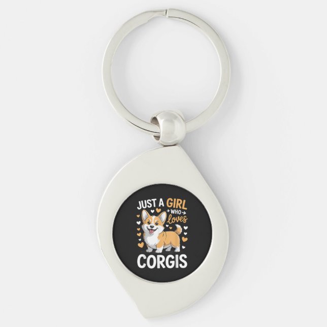Chaveiro Apenas Uma Garota Que Ama Corgis (Frente)