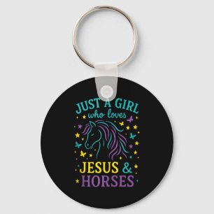 Chaveiro Apenas Uma Garota Que Ama Jesus & Cavalos - Cristã