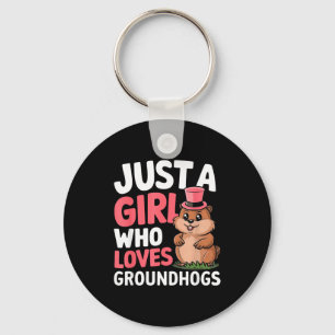 Chaveiro Apenas Uma Garota Que Ama Marmotas Amante de Anima
