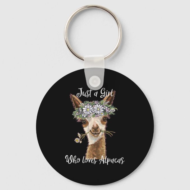 Chaveiro Apenas uma garota que ama o Alpacas (Frente)