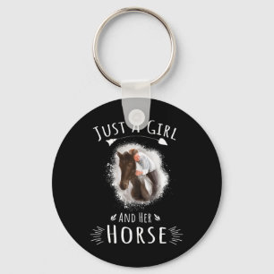 Chaveiro Apenas Uma Menina E Sua Citação De Cavalo Andando