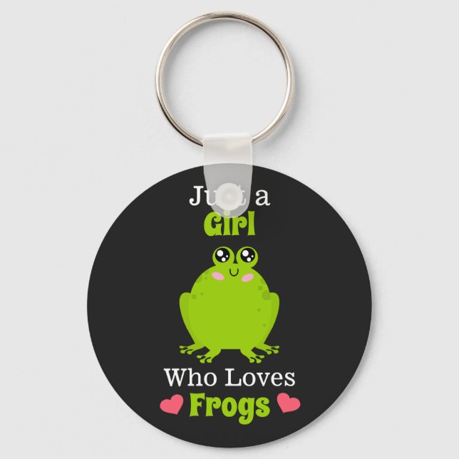 Chaveiro Apenas Uma Menina Que Adora Sapos Sapo Por Diante (Frente)