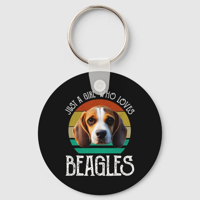 Chaveiro Apenas Uma Menina Que Ama Beagles (Frente)
