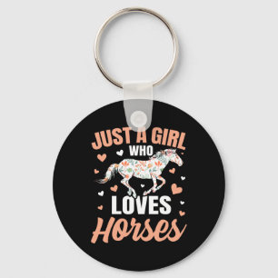 Chaveiro Apenas Uma Menina Que Ama Cavalos Cavalos Andando
