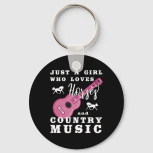 Chaveiro Apenas Uma Menina Que Ama Cavalos E Música De Camp