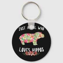 Apenas Uma Menina Que Ama Hippos Floral Hippopotam