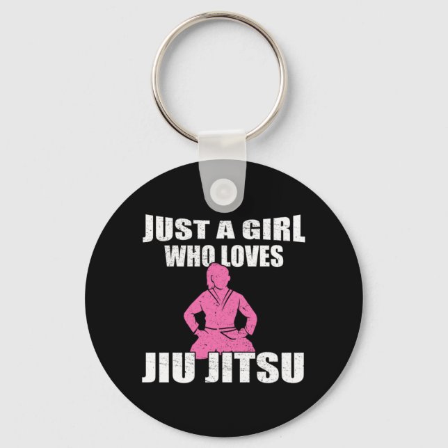 Chaveiro Apenas Uma Menina Que Ama Jiu Jitsu, Ideia De Pres (Frente)