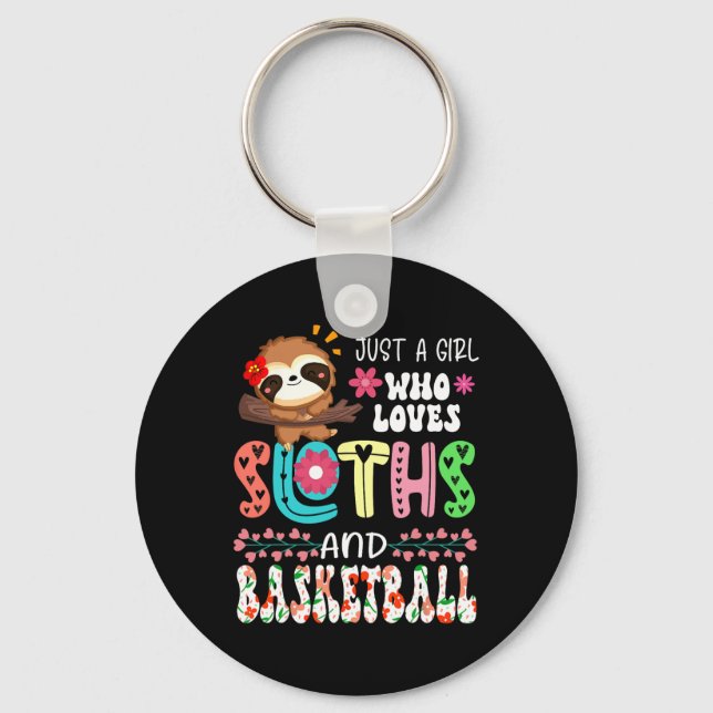 Chaveiro Apenas Uma Menina Que Ama Lama E Floral De Basquet (Frente)