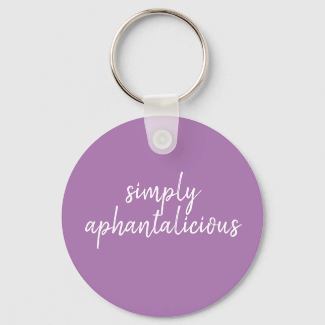 Chaveiro Aphantasia Fonte Simplesmente Aphantalicious Branc (Frente)