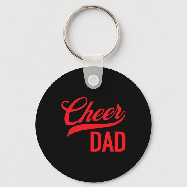Chaveiro Aplaudir Pai Vermelho e Branco Cheerleading Conjun (Frente)