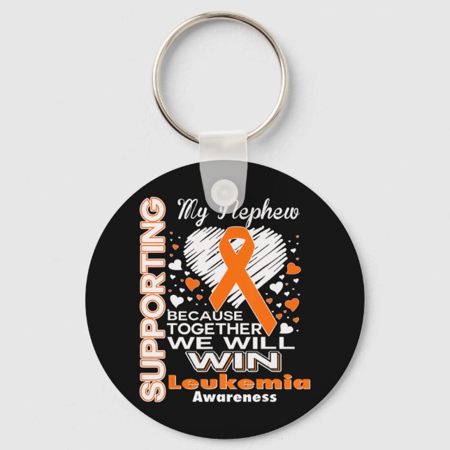Chaveiro Apoio à Consciência da Leucemia do Meu Sobrinho (Frente)