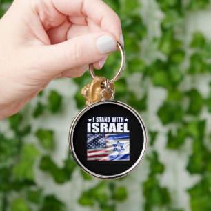 Chaveiro Apoio a Israel Eu Estou com Israel 