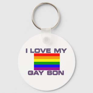 Chaveiro Apoio Gay eu amo meu filho gay bandeira arco-íris