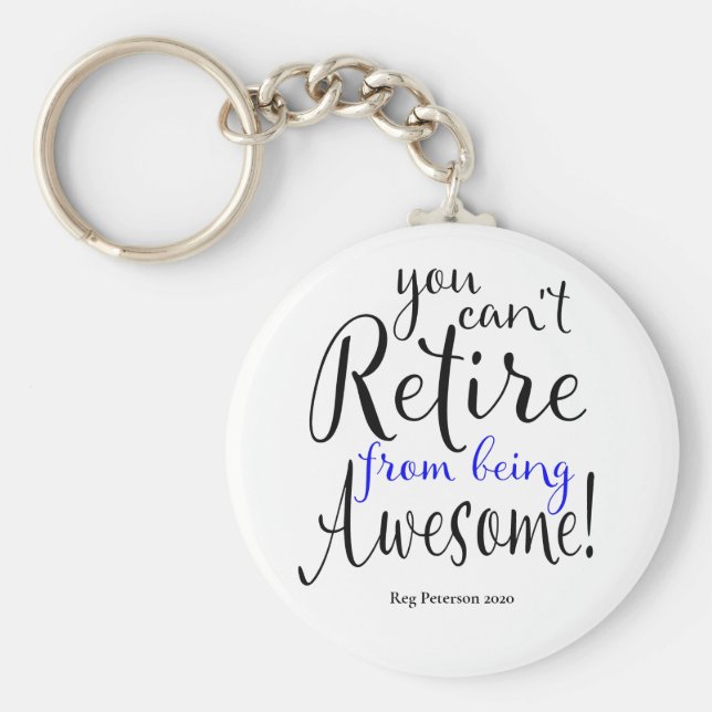 Chaveiro Aposentação Policial de Linha Azul Fino (Frente)