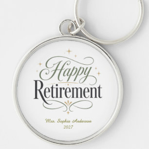 Chaveiro Aposentadoria Feliz Nome Personalizado