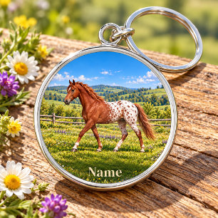 Chaveiro Appaloosa Castanha Personalizada Prado de Primaver
