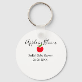 Chaveiro Apple in bloom baby shower red apple name date 