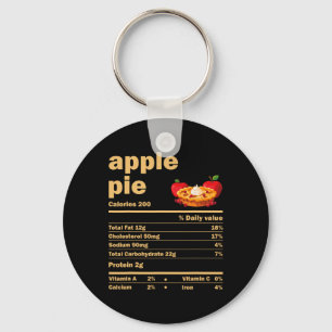 Chaveiro Apple Pie Nutrition Fala Divertido Graças Christm