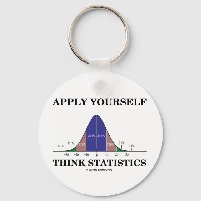 Chaveiro Apply Yourself Think Statistics (Bell Curve) (Frente)