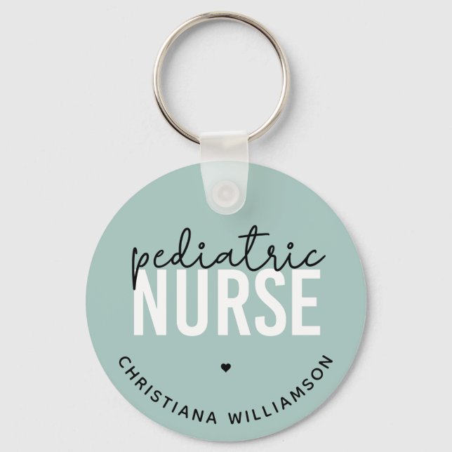 Chaveiro Apreciação de Enfermeiros Pediátricos Personalizad (Frente)