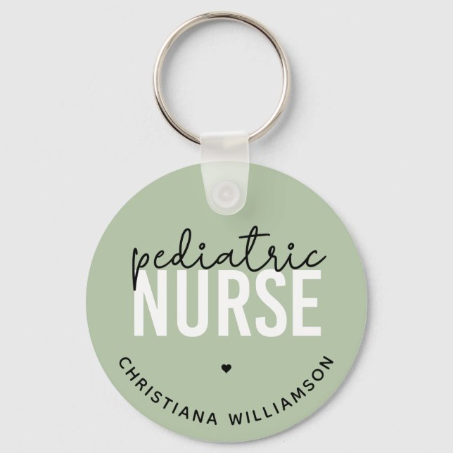 Chaveiro Apreciação de Enfermeiros Pediátricos Personalizad (Frente)