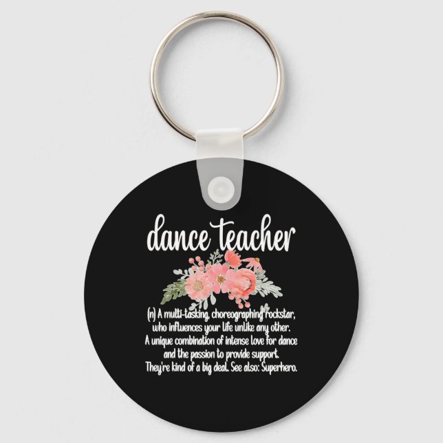 Chaveiro Apreciação de Professora Dança Ajustado Negra de C (Frente)
