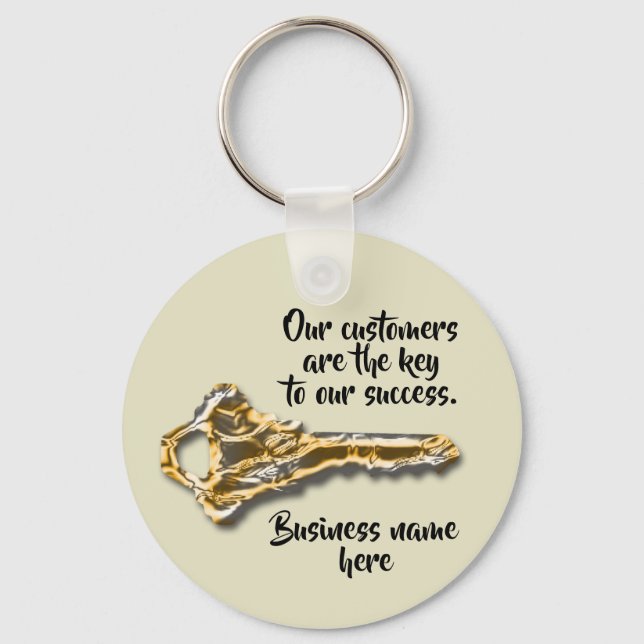 Chaveiro Apreciação do cliente - Principais negócios de met (Frente)