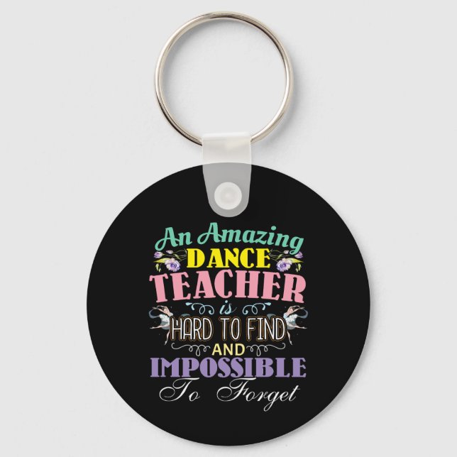 Chaveiro Apreciação do professor balé - Uma citação incríve (Frente)