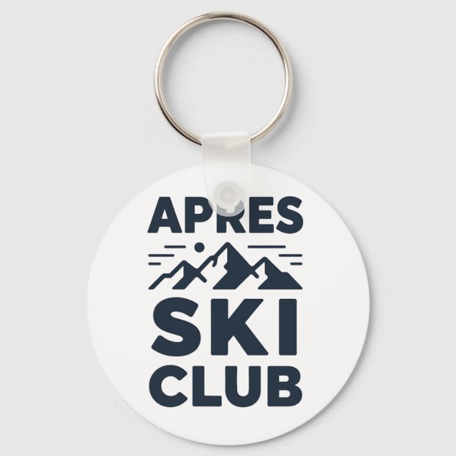 Chaveiro Apres Ski Club Mountain Logo - Custom Mens Winter  (Frente)