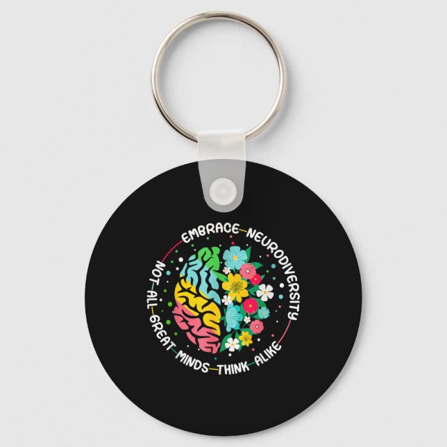 Chaveiro Aproveite a neurodiversidade cerebral Autismo de c (Frente)